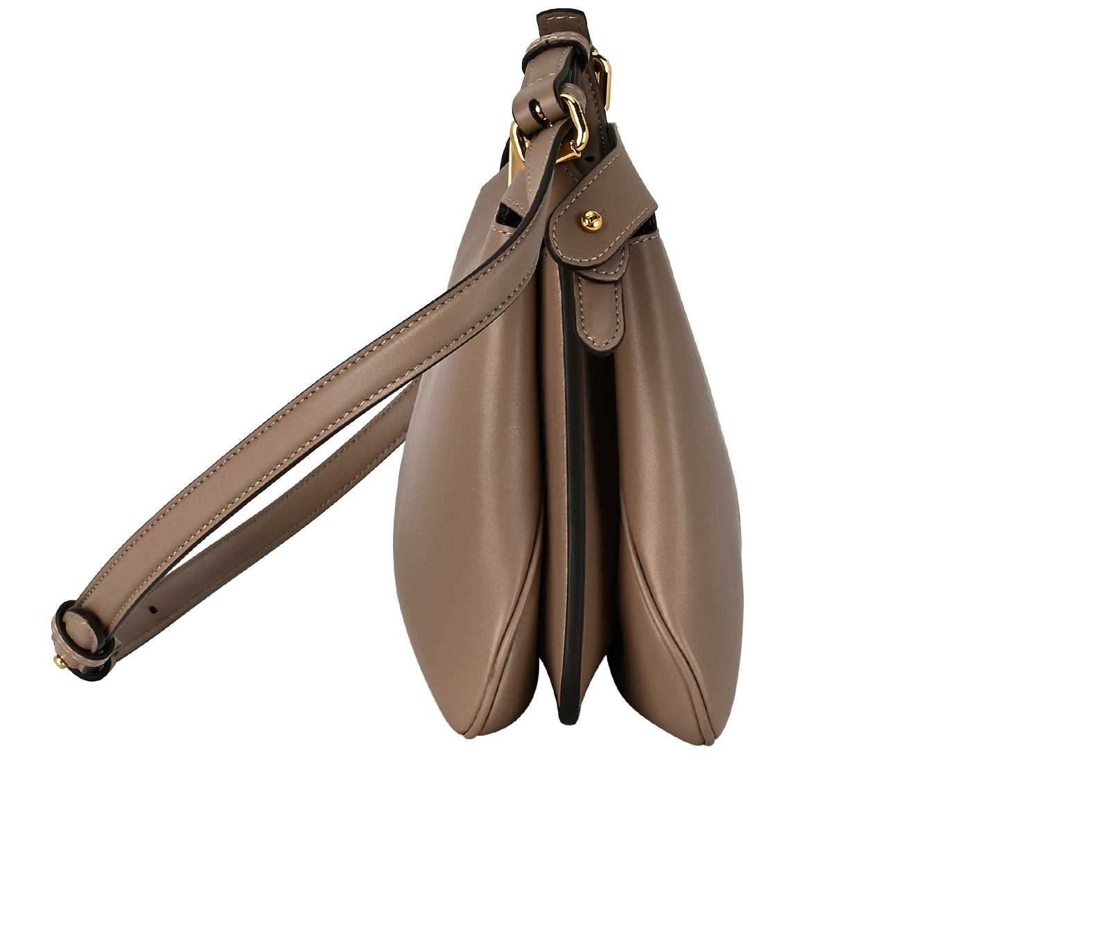 Medium Soft Peekaboo, &pound;2,300, Handbags, Taupe, Leather, Side view